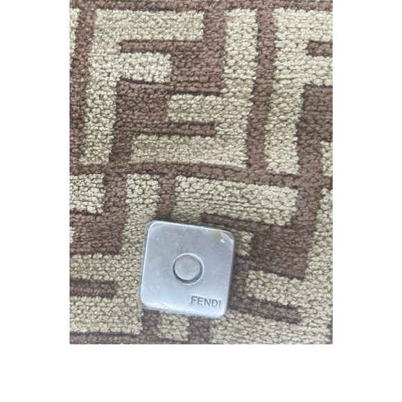 $3100 NEW Fendi Baguette Chain Midi FF jacquard logo fabric bag purse NWT - Picture 13 of 16